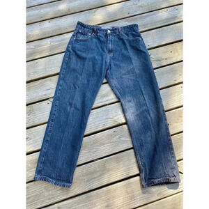 Straight Skater Jeans Mens 38x34 Blue Denim Loose Fit PJ Mark - EUC